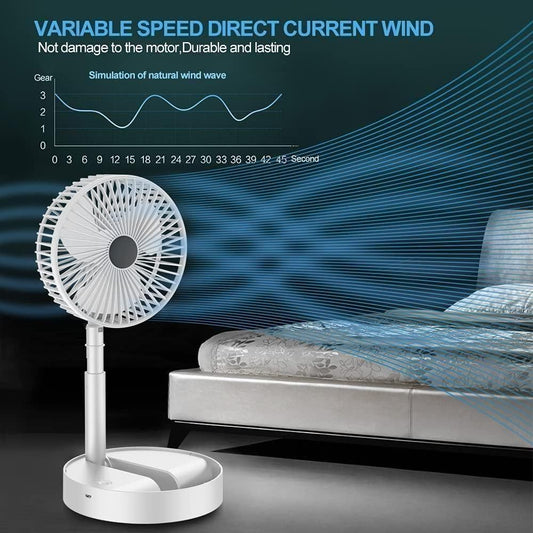 Pedesta Adjustable Telescopic Rechargeable Standing Fan